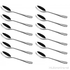 Fnado 12-piece 18/0 Stainless Steel Dinner Spoons Use for Home Kitchen or Restaurant - 7.2 Inches - B06XXHXGCB
